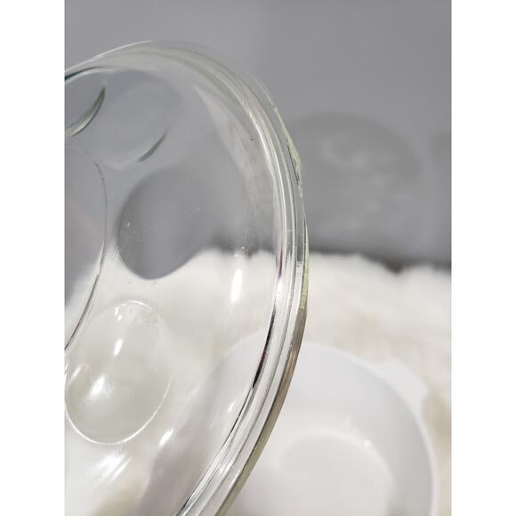 VINTAGE CORNING WARE MERRY MUSHROOM 2.5 QUART CASSEROLE DISH W/ DIMPLED LID - Picture 9 of 12